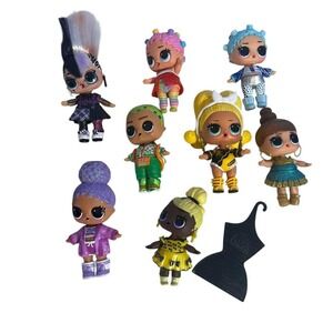 LOL Surprise Mini Dolls Bundle Of 8 Dolls Fully Dressed With Matching Shoes